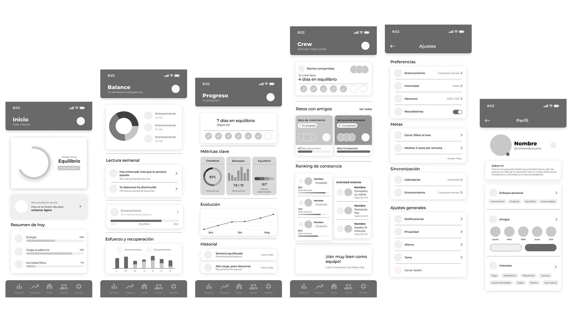 Wireframes Estable